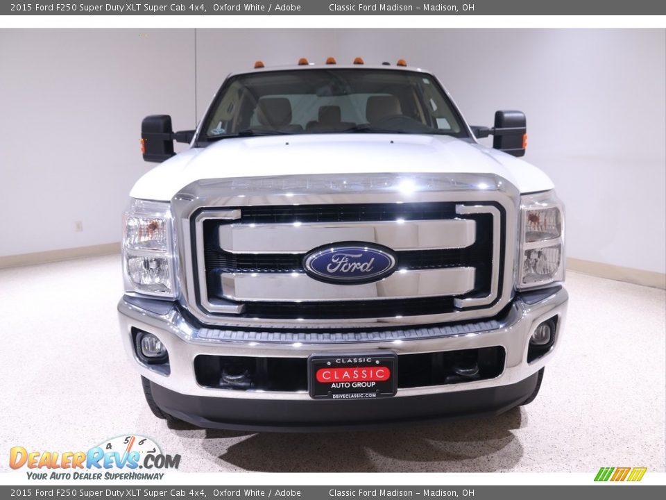2015 Ford F250 Super Duty XLT Super Cab 4x4 Oxford White / Adobe Photo #2