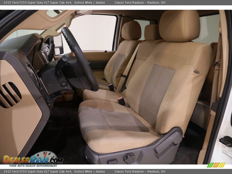 2015 Ford F250 Super Duty XLT Super Cab 4x4 Oxford White / Adobe Photo #6