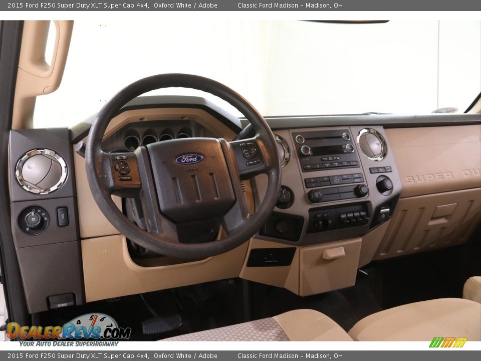 2015 Ford F250 Super Duty XLT Super Cab 4x4 Oxford White / Adobe Photo #7