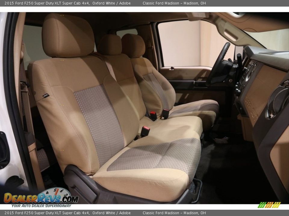 2015 Ford F250 Super Duty XLT Super Cab 4x4 Oxford White / Adobe Photo #13