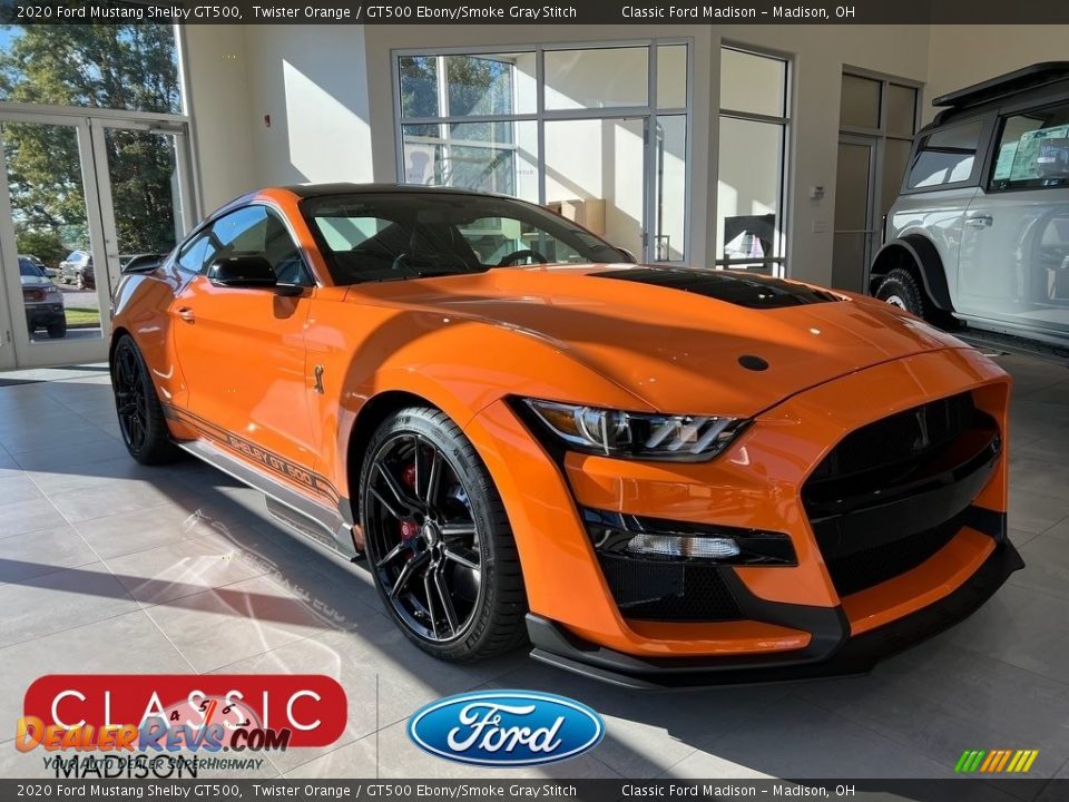 2020 Ford Mustang Shelby GT500 Twister Orange / GT500 Ebony/Smoke Gray Stitch Photo #1