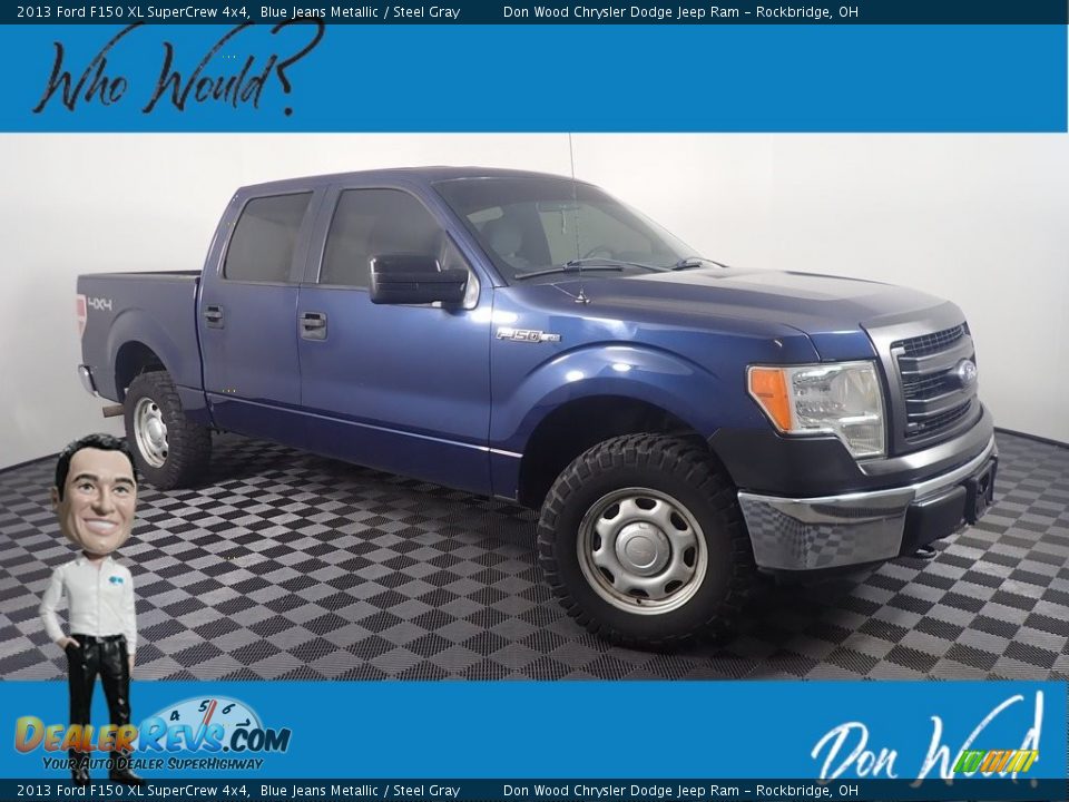 2013 Ford F150 XL SuperCrew 4x4 Blue Jeans Metallic / Steel Gray Photo #1