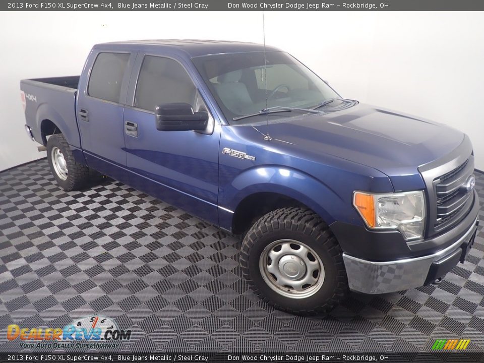 2013 Ford F150 XL SuperCrew 4x4 Blue Jeans Metallic / Steel Gray Photo #4