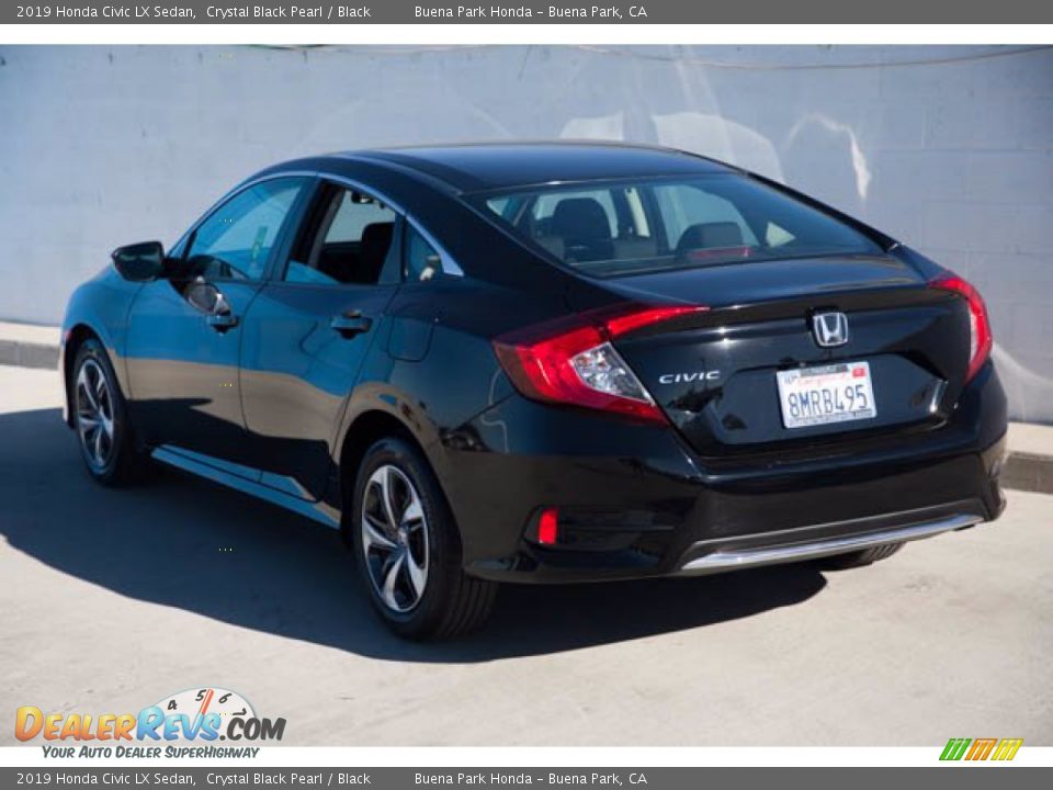 2019 Honda Civic LX Sedan Crystal Black Pearl / Black Photo #2