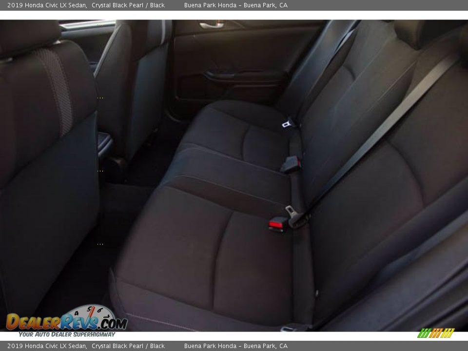 2019 Honda Civic LX Sedan Crystal Black Pearl / Black Photo #4