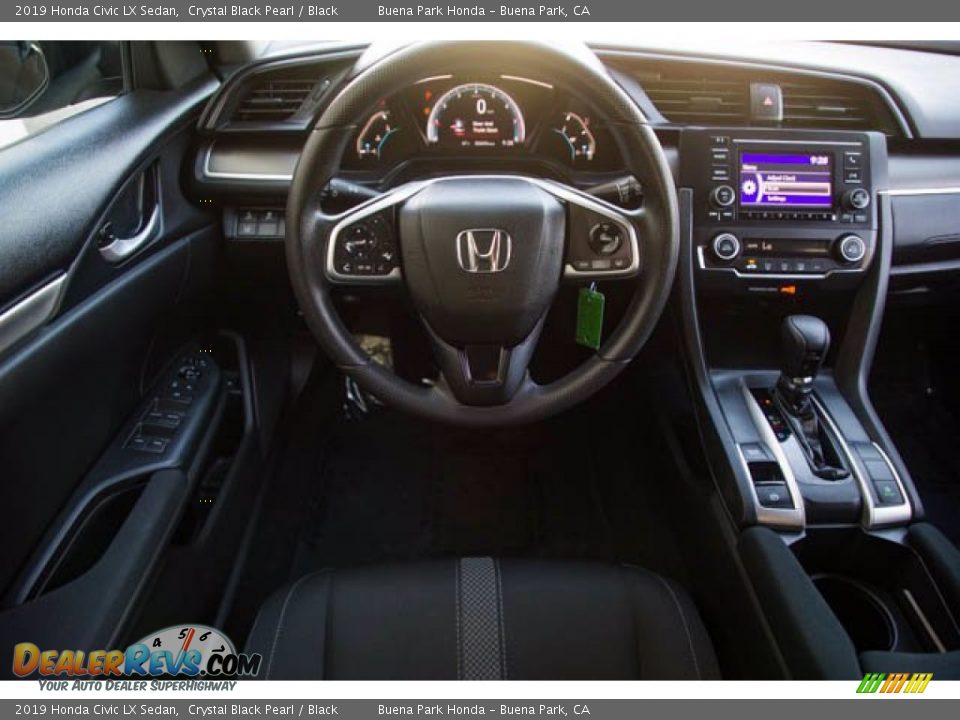 2019 Honda Civic LX Sedan Crystal Black Pearl / Black Photo #5