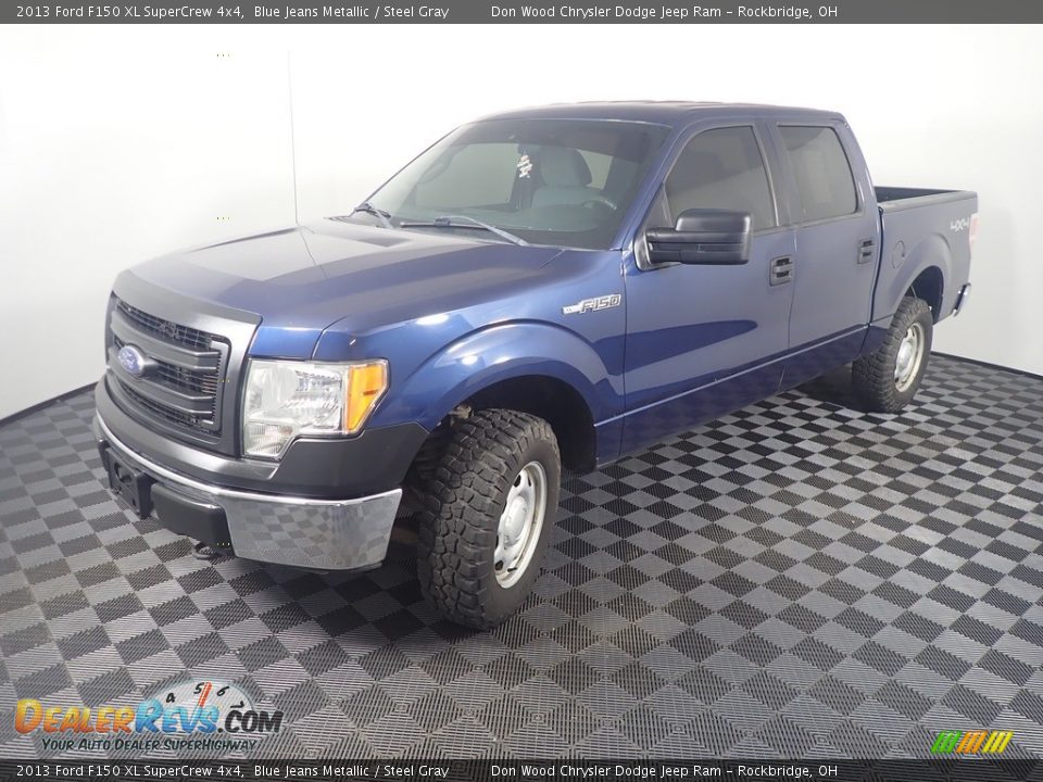 2013 Ford F150 XL SuperCrew 4x4 Blue Jeans Metallic / Steel Gray Photo #9