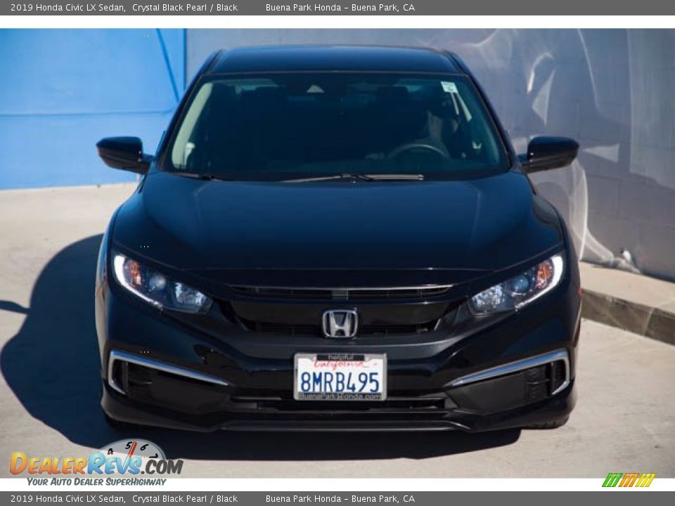 2019 Honda Civic LX Sedan Crystal Black Pearl / Black Photo #7