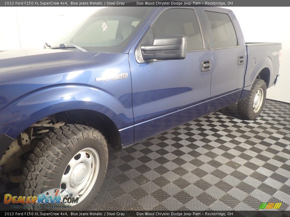 2013 Ford F150 XL SuperCrew 4x4 Blue Jeans Metallic / Steel Gray Photo #10