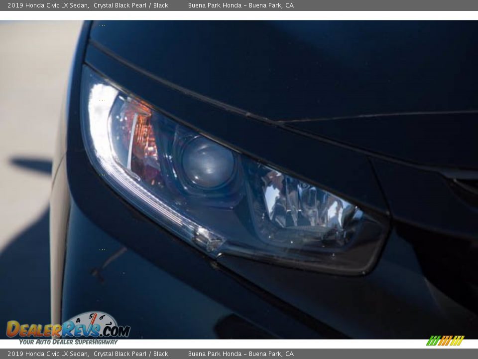 2019 Honda Civic LX Sedan Crystal Black Pearl / Black Photo #8