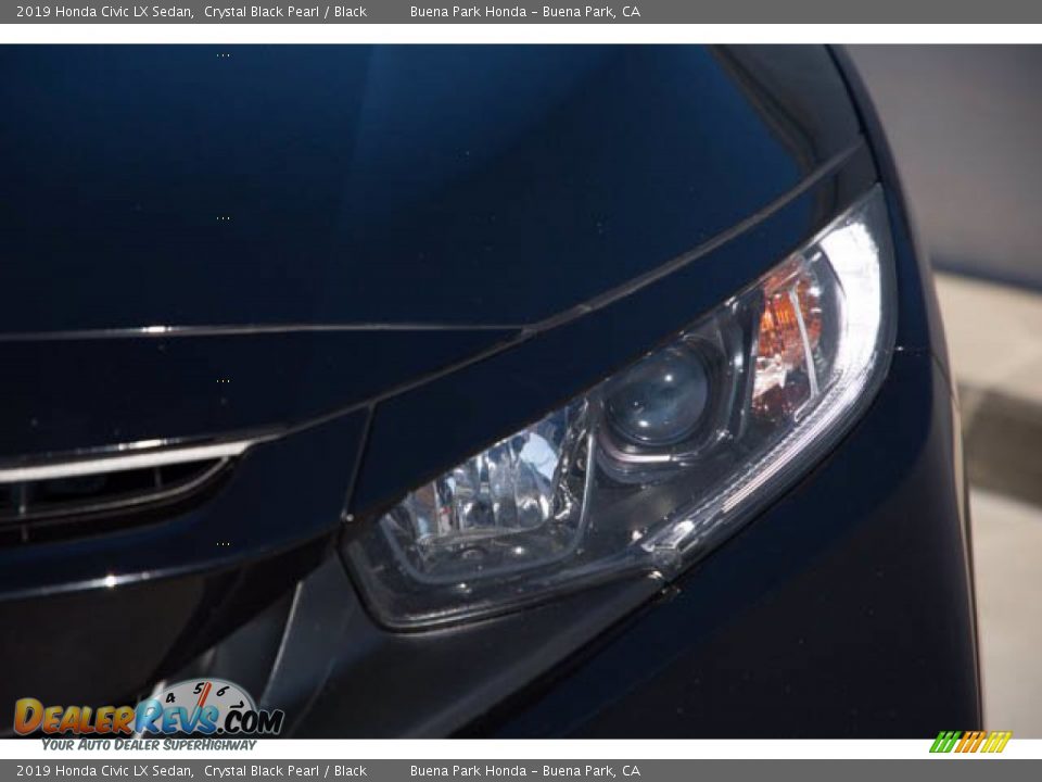 2019 Honda Civic LX Sedan Crystal Black Pearl / Black Photo #9