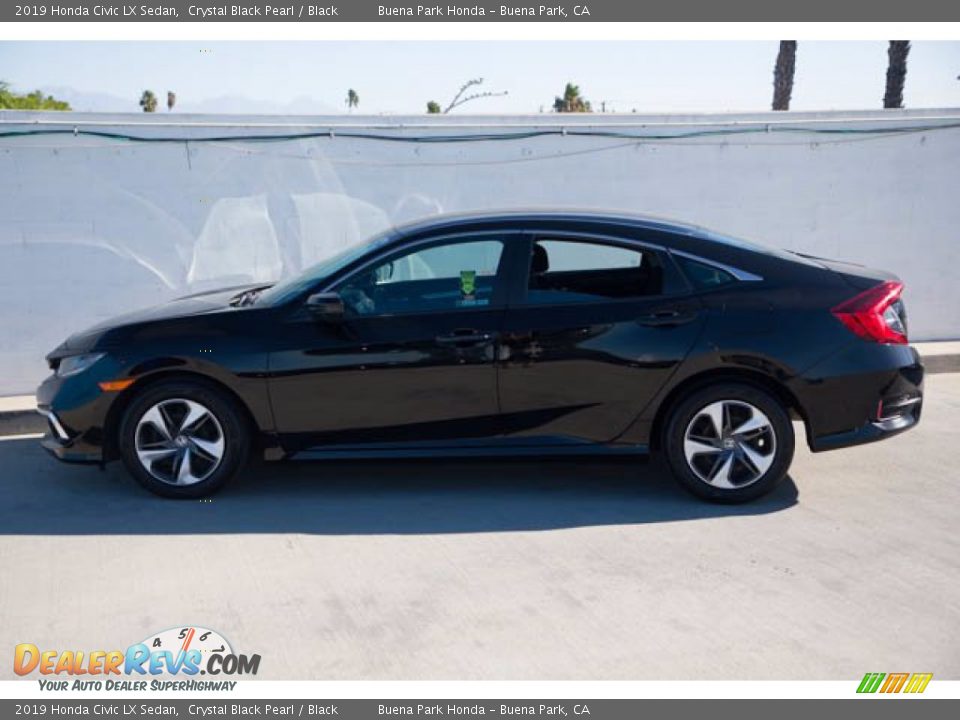 2019 Honda Civic LX Sedan Crystal Black Pearl / Black Photo #10