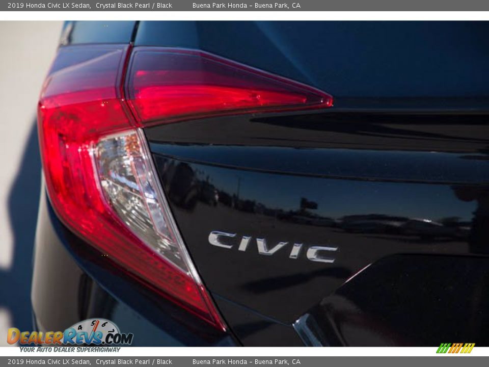 2019 Honda Civic LX Sedan Crystal Black Pearl / Black Photo #12