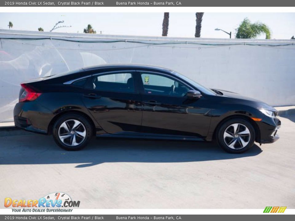 2019 Honda Civic LX Sedan Crystal Black Pearl / Black Photo #14