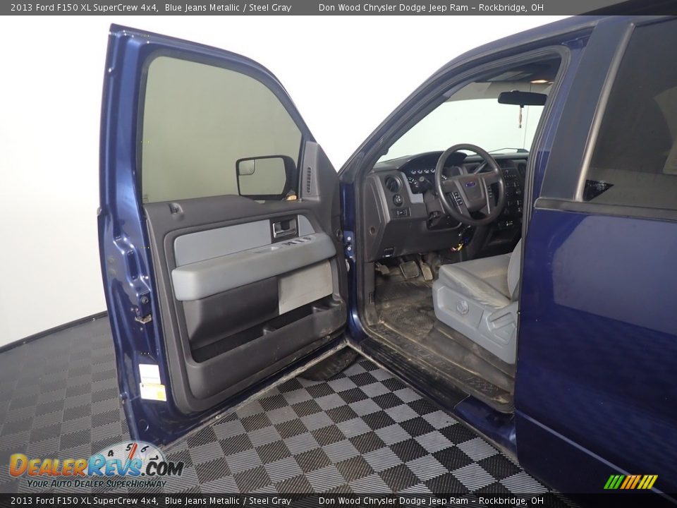2013 Ford F150 XL SuperCrew 4x4 Blue Jeans Metallic / Steel Gray Photo #17