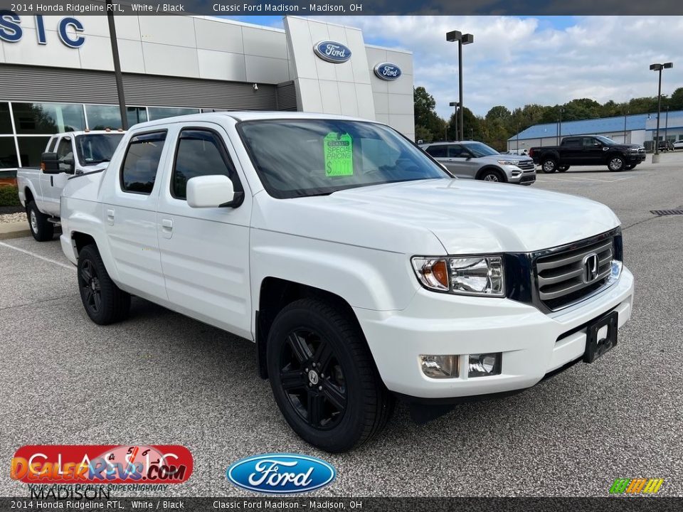 2014 Honda Ridgeline RTL White / Black Photo #1