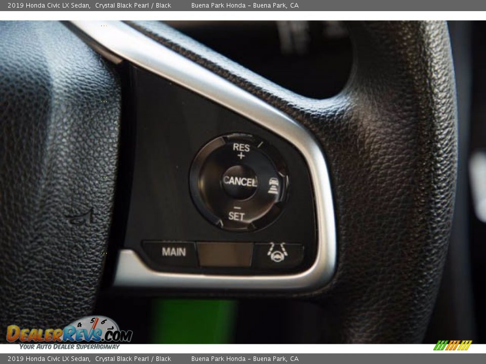 2019 Honda Civic LX Sedan Crystal Black Pearl / Black Photo #17