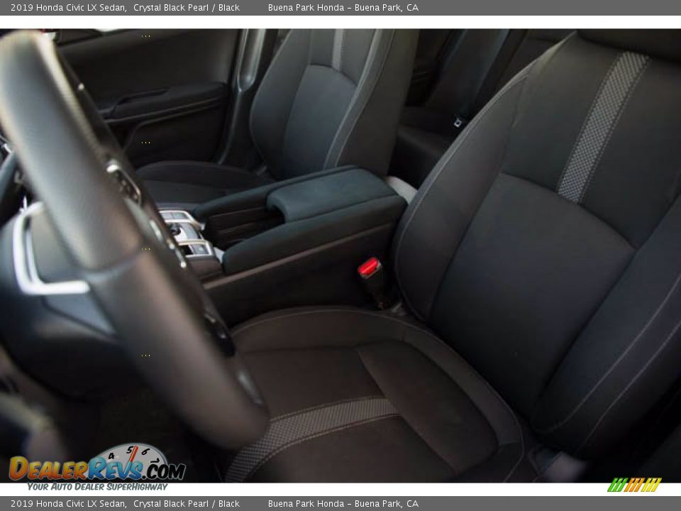 2019 Honda Civic LX Sedan Crystal Black Pearl / Black Photo #18
