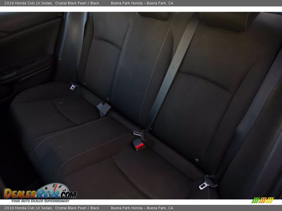 2019 Honda Civic LX Sedan Crystal Black Pearl / Black Photo #19