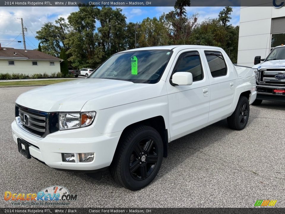 2014 Honda Ridgeline RTL White / Black Photo #3