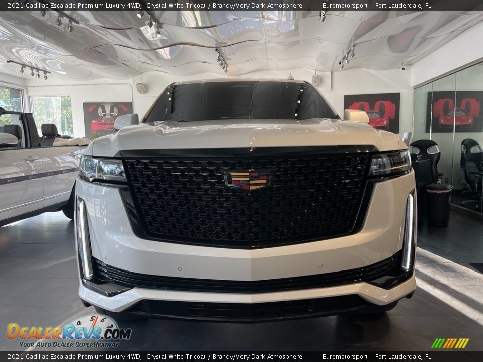 2021 Cadillac Escalade Premium Luxury 4WD Crystal White Tricoat / Brandy/Very Dark Atmosphere Photo #1