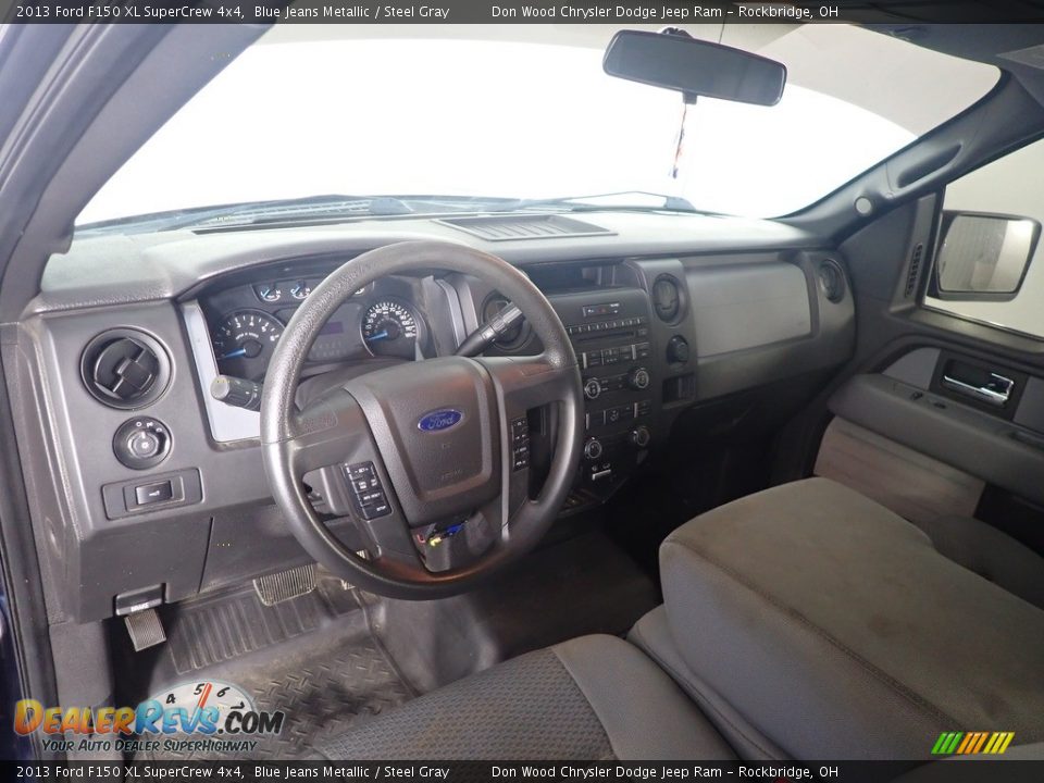 2013 Ford F150 XL SuperCrew 4x4 Blue Jeans Metallic / Steel Gray Photo #21