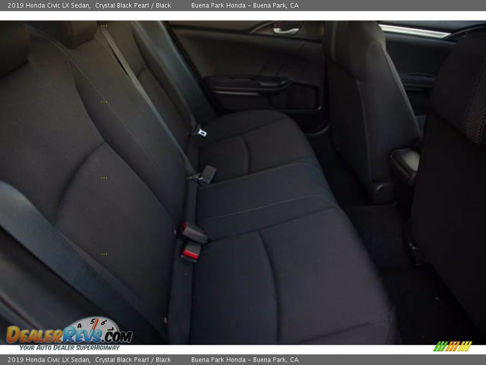 2019 Honda Civic LX Sedan Crystal Black Pearl / Black Photo #21