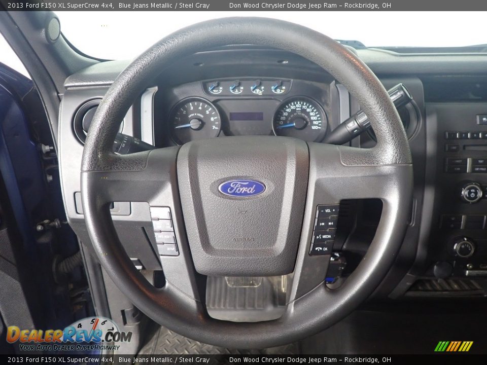 2013 Ford F150 XL SuperCrew 4x4 Blue Jeans Metallic / Steel Gray Photo #22