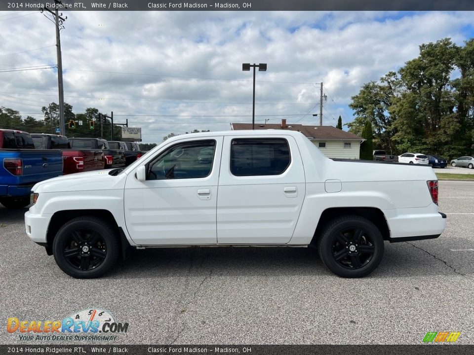 2014 Honda Ridgeline RTL White / Black Photo #4