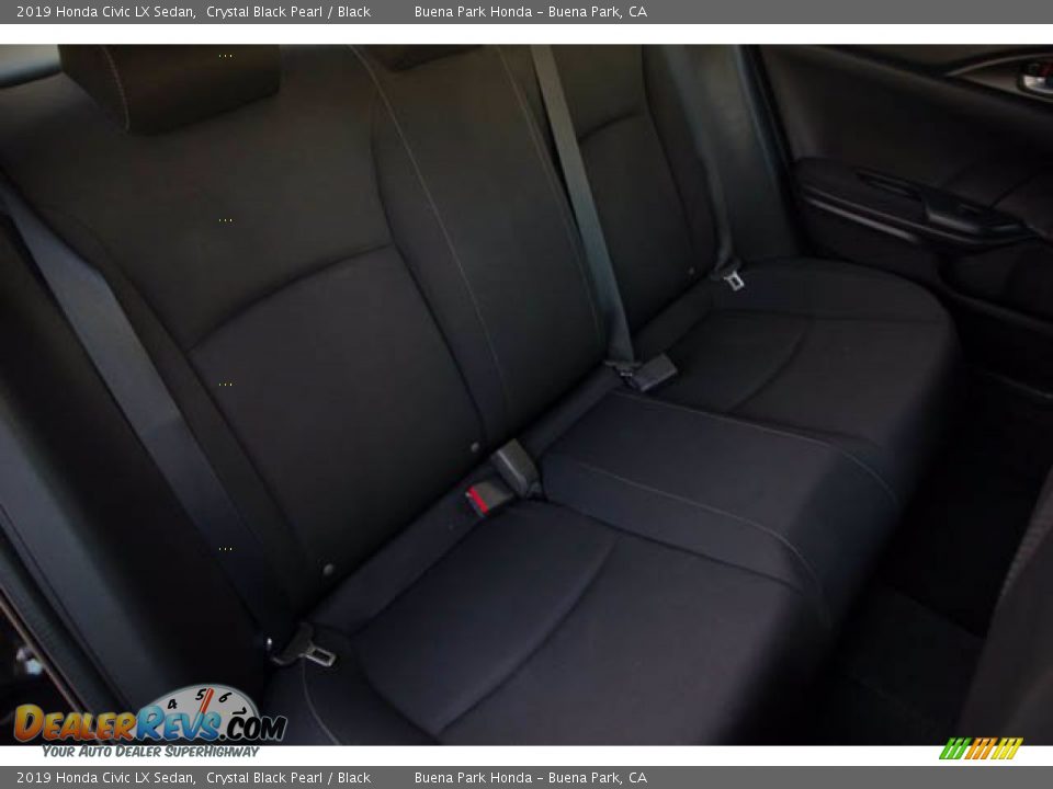 2019 Honda Civic LX Sedan Crystal Black Pearl / Black Photo #22