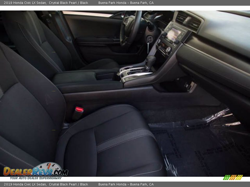 2019 Honda Civic LX Sedan Crystal Black Pearl / Black Photo #23