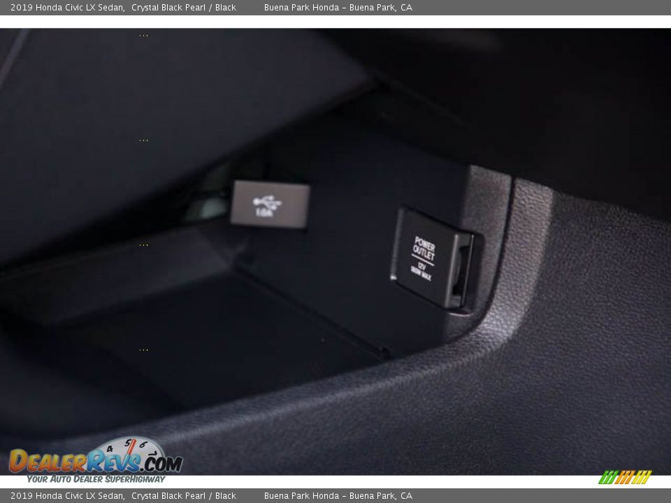 2019 Honda Civic LX Sedan Crystal Black Pearl / Black Photo #24