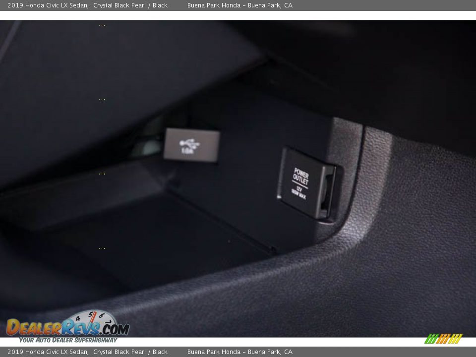 2019 Honda Civic LX Sedan Crystal Black Pearl / Black Photo #24