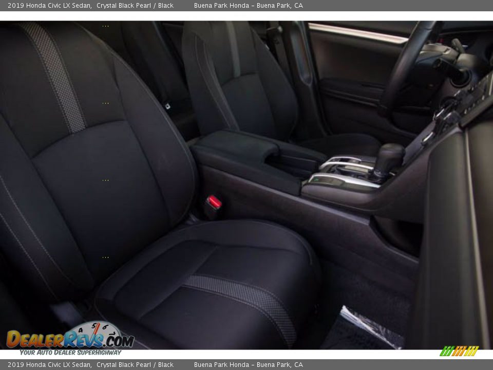 2019 Honda Civic LX Sedan Crystal Black Pearl / Black Photo #25