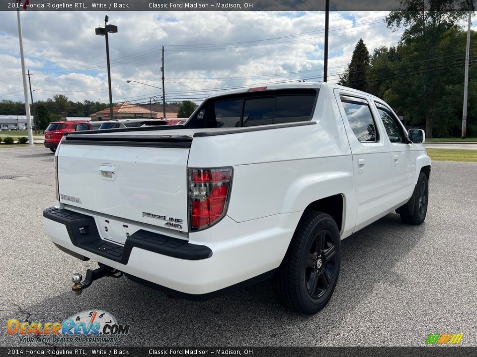 2014 Honda Ridgeline RTL White / Black Photo #7