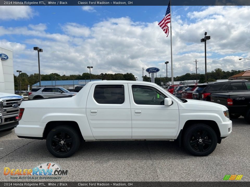 2014 Honda Ridgeline RTL White / Black Photo #8