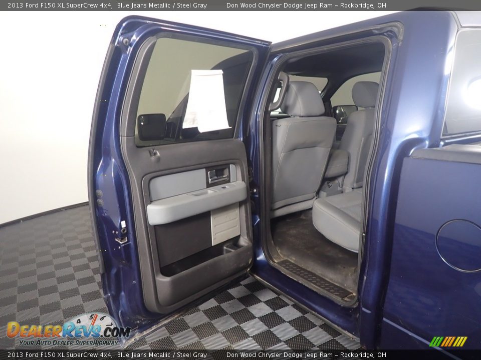 2013 Ford F150 XL SuperCrew 4x4 Blue Jeans Metallic / Steel Gray Photo #28