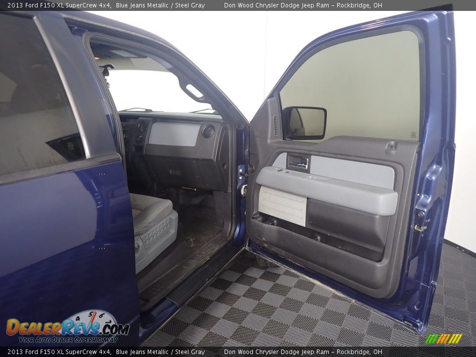 2013 Ford F150 XL SuperCrew 4x4 Blue Jeans Metallic / Steel Gray Photo #30