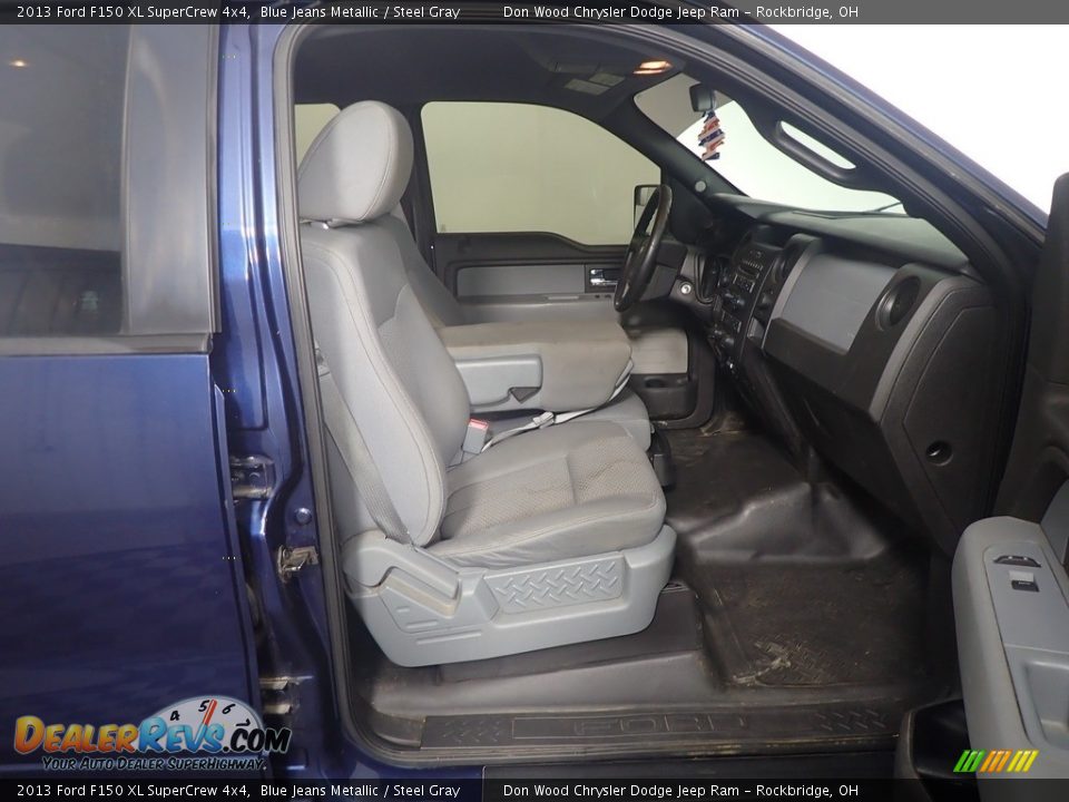 2013 Ford F150 XL SuperCrew 4x4 Blue Jeans Metallic / Steel Gray Photo #31