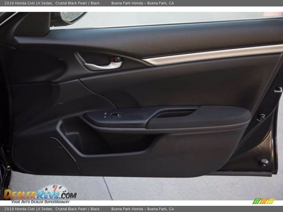 2019 Honda Civic LX Sedan Crystal Black Pearl / Black Photo #33