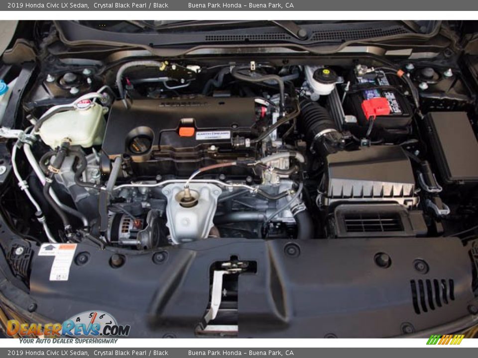 2019 Honda Civic LX Sedan Crystal Black Pearl / Black Photo #34