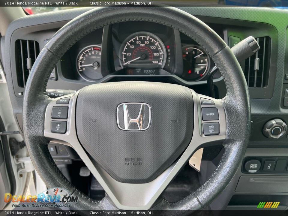 2014 Honda Ridgeline RTL White / Black Photo #12