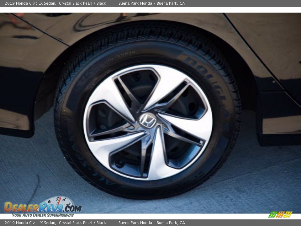 2019 Honda Civic LX Sedan Crystal Black Pearl / Black Photo #35