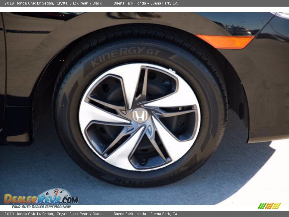 2019 Honda Civic LX Sedan Crystal Black Pearl / Black Photo #36