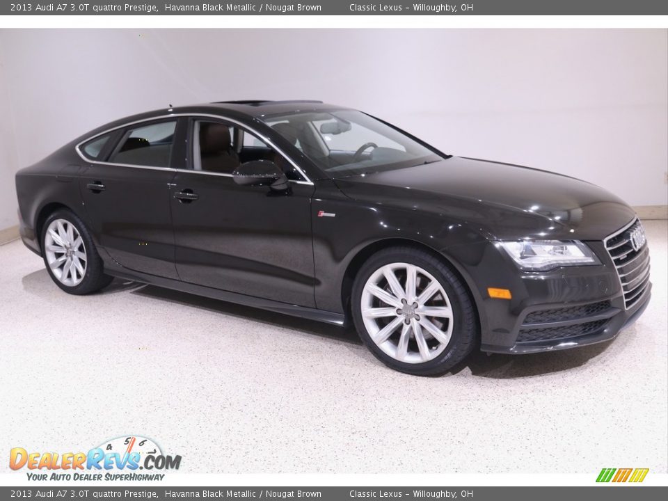 2013 Audi A7 3.0T quattro Prestige Havanna Black Metallic / Nougat Brown Photo #1