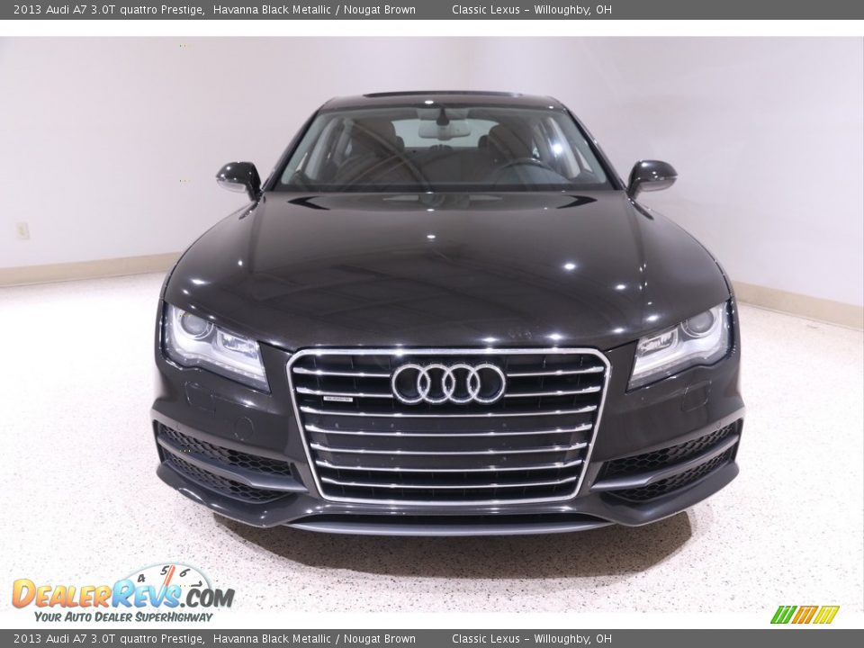 2013 Audi A7 3.0T quattro Prestige Havanna Black Metallic / Nougat Brown Photo #2