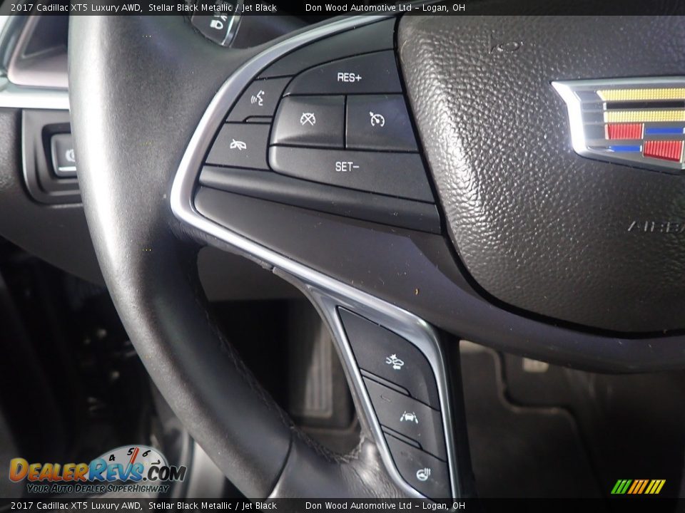 2017 Cadillac XT5 Luxury AWD Stellar Black Metallic / Jet Black Photo #28