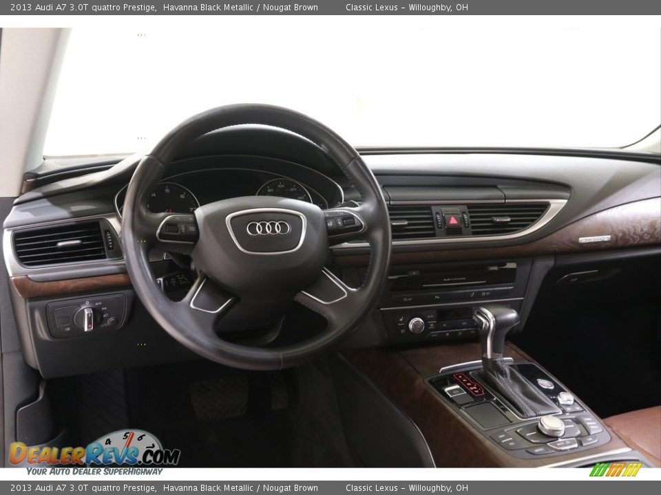 2013 Audi A7 3.0T quattro Prestige Havanna Black Metallic / Nougat Brown Photo #6