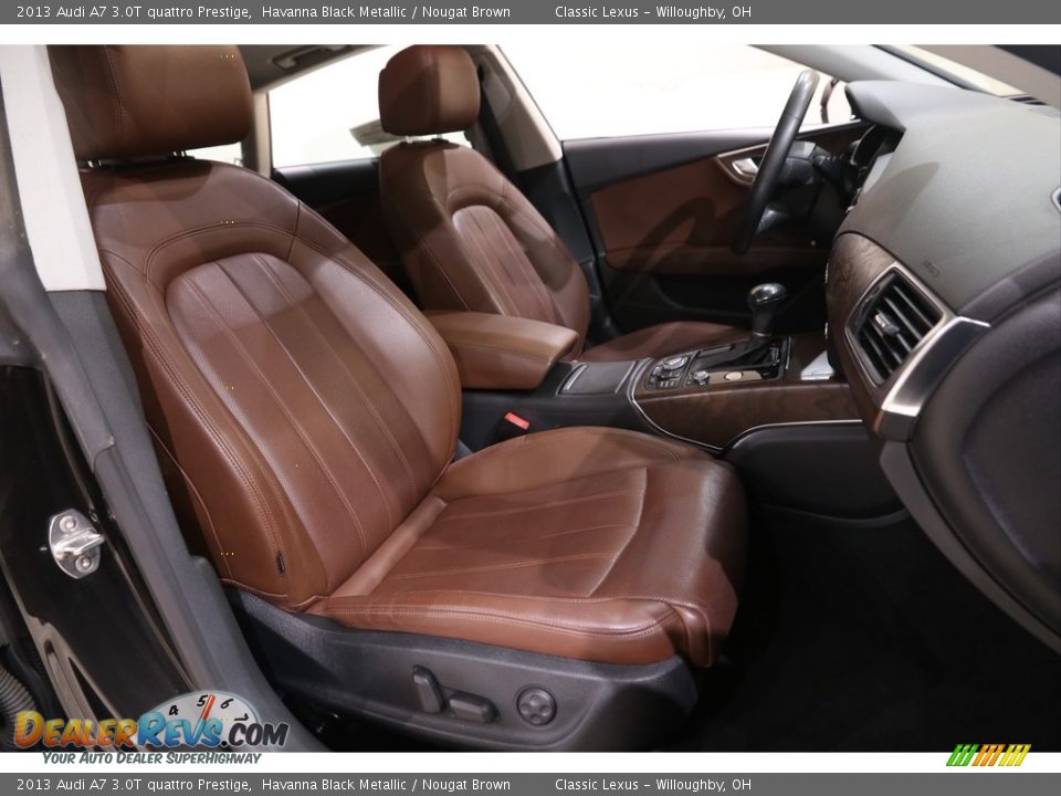 2013 Audi A7 3.0T quattro Prestige Havanna Black Metallic / Nougat Brown Photo #17