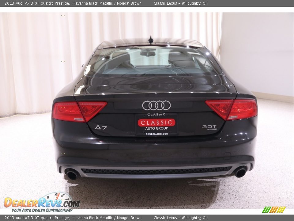 2013 Audi A7 3.0T quattro Prestige Havanna Black Metallic / Nougat Brown Photo #20